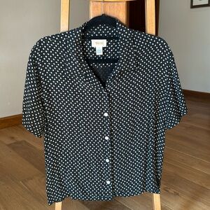 Talbots short sleeve printed blouse